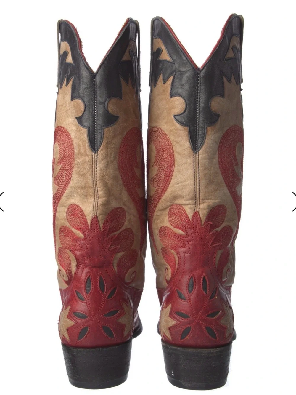 Old Gringo Letty Red Tan and Navy Leather Western Boot - Picture 4 of 4